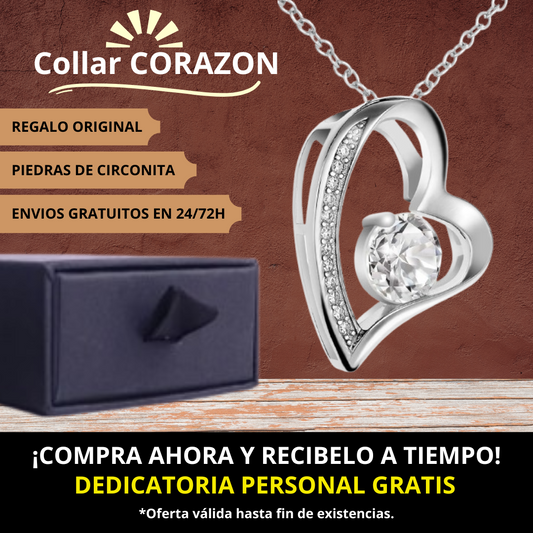 Collar con Circonita + Caja y Dedicatoria ¡GRATIS!